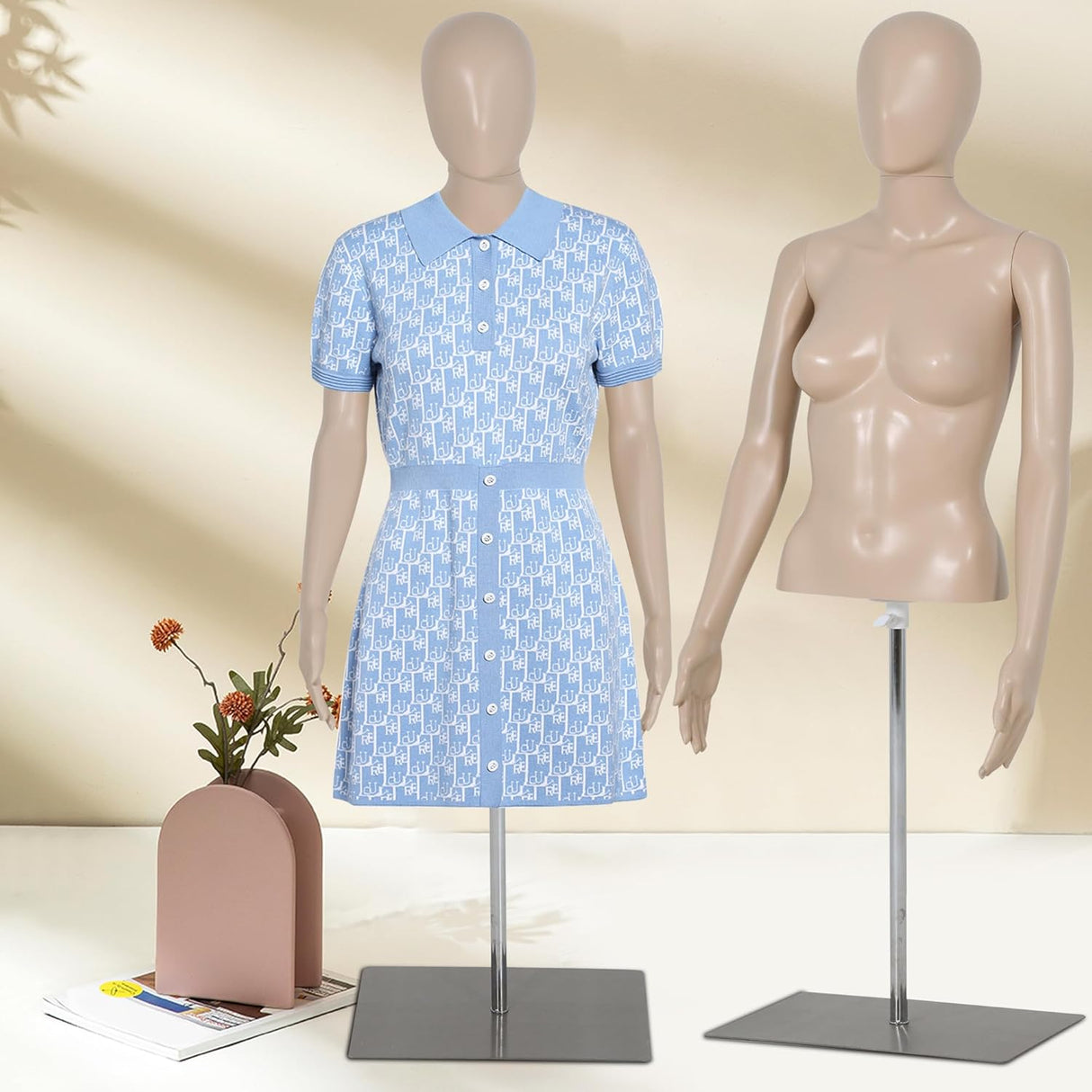 Maniquí Femenino Ajustable 39-56 con Base de Metal