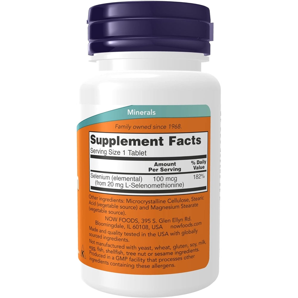 Suplemento selenio (L-Selenometionina) 100 mcg mineral 100 u