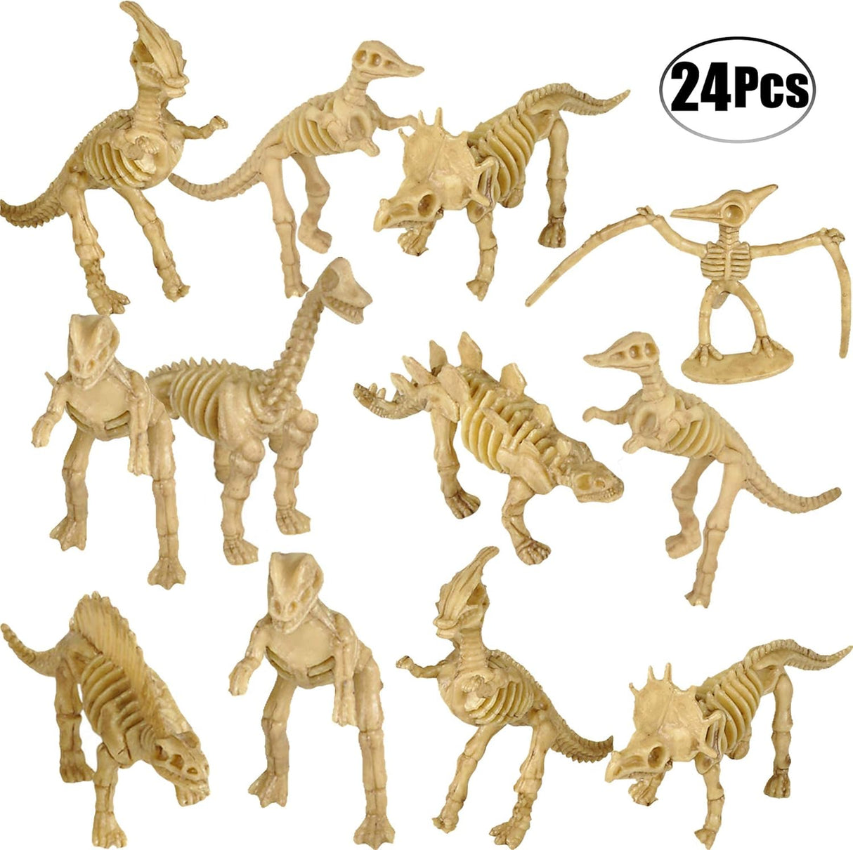 Esqueleto de Dinosaurio Bedwina - 24 Figuras Plásticas 3.7