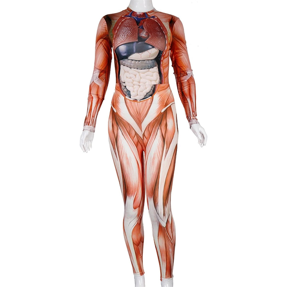 Disfraces de esqueleto para mujer talla L marrón