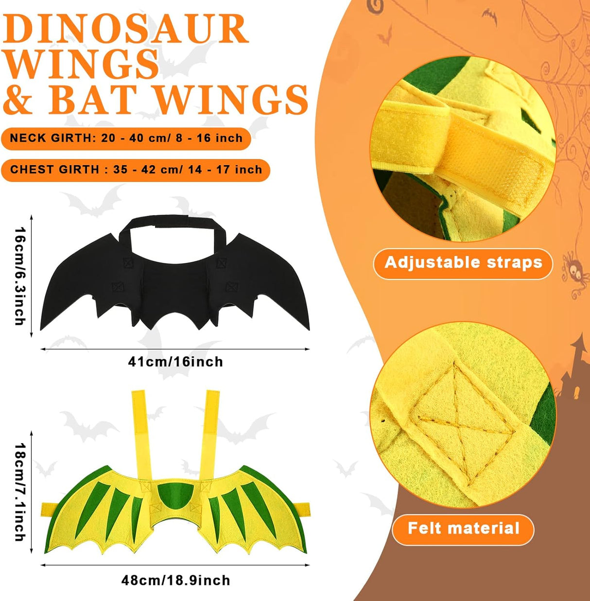 Disfraces calabaza capa de vampiro talla única