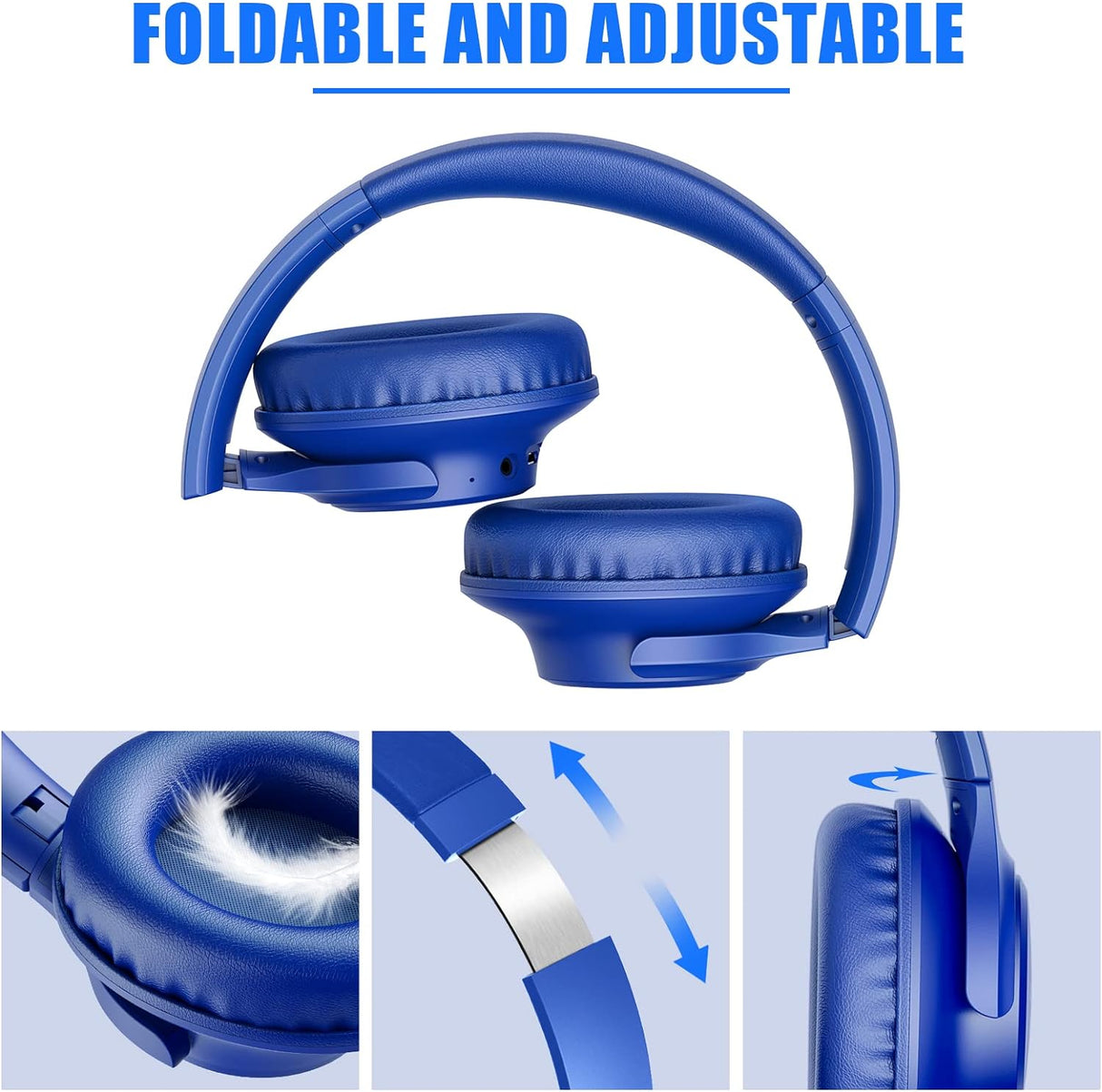 Auriculares KVIDIO Bluetooth, 65h batería, sonido HiFi, modelo X123