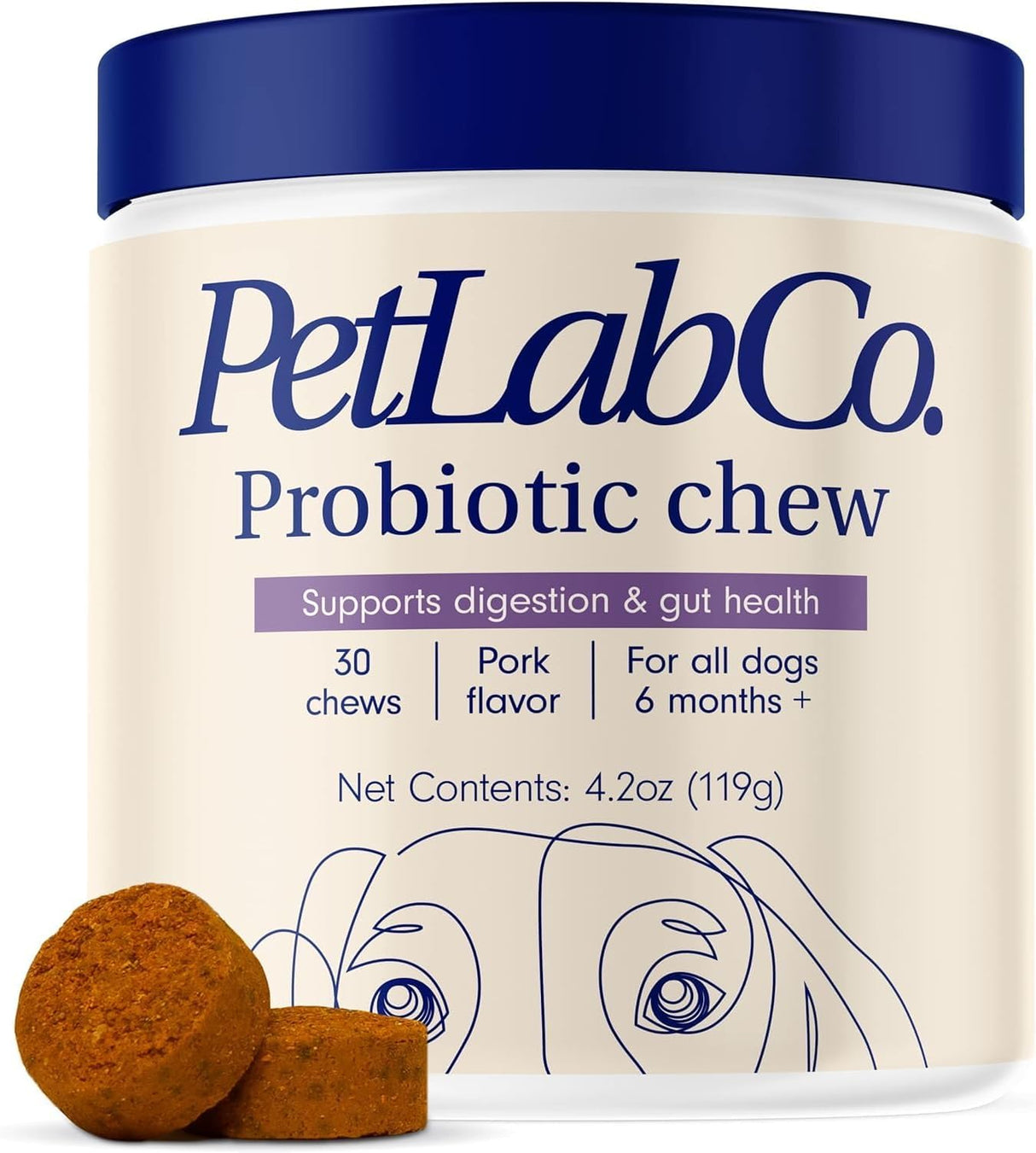 Probioticos para Perros PetLab Co., Salud Digestiva 30 Chews