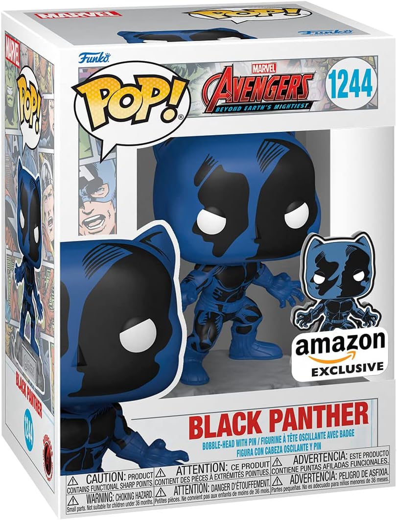 Funko Pop! & Pin: Black Panther, Avengers 60 Aniversario, Exclusivo
