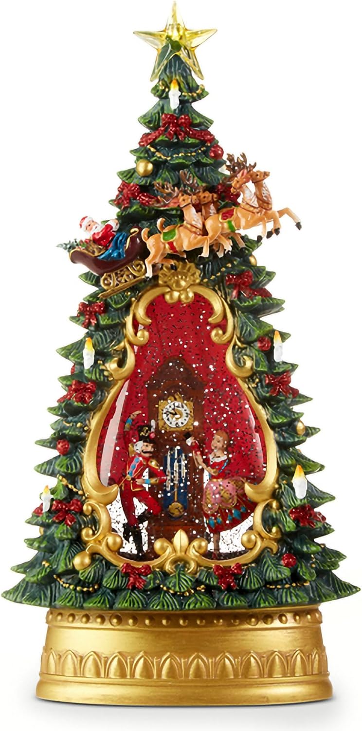 Árbol Musical Iluminado RAZ Imports, 13.75” Decoración Navideña