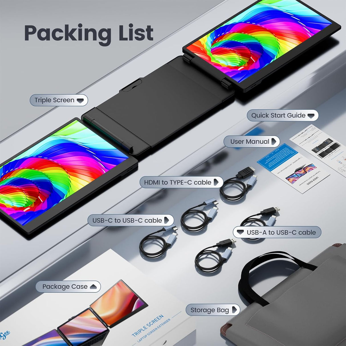 Extensor de Pantalla Teamgee 14 Full HD para Laptop 13-17