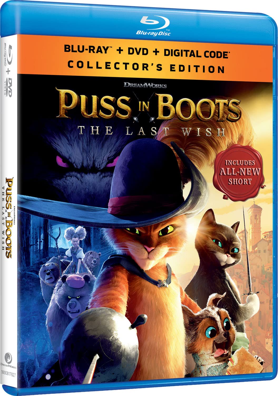 Puss in Boots: The Last Wish(Blu-Ray + DVD + Digital)