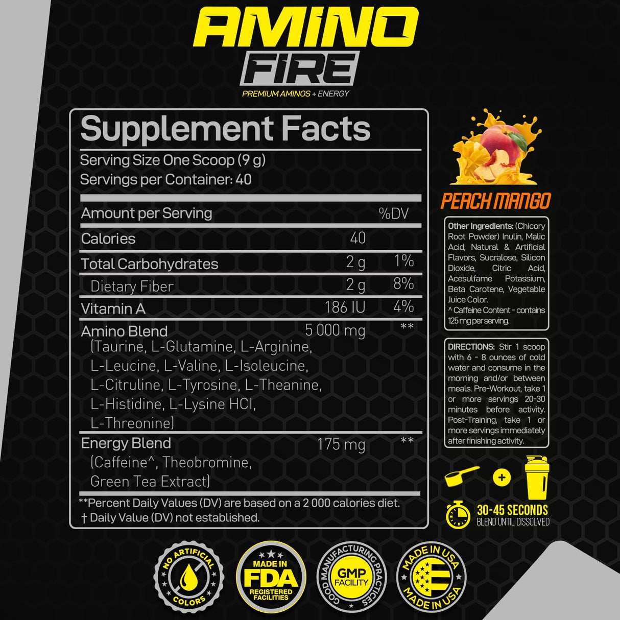 Forzagen Amino Fire | Aminoácidos Esenciales, 40 Porciones