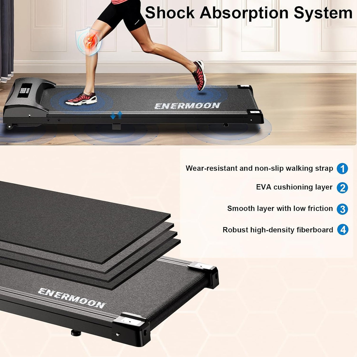 Caminadora Compacta, Control Remoto, Peso 120 kg, Modelo Mini