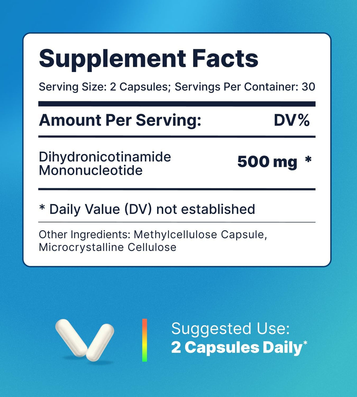 Suplemento Alternativa NMN - NMNH 250 mg 60 unidades