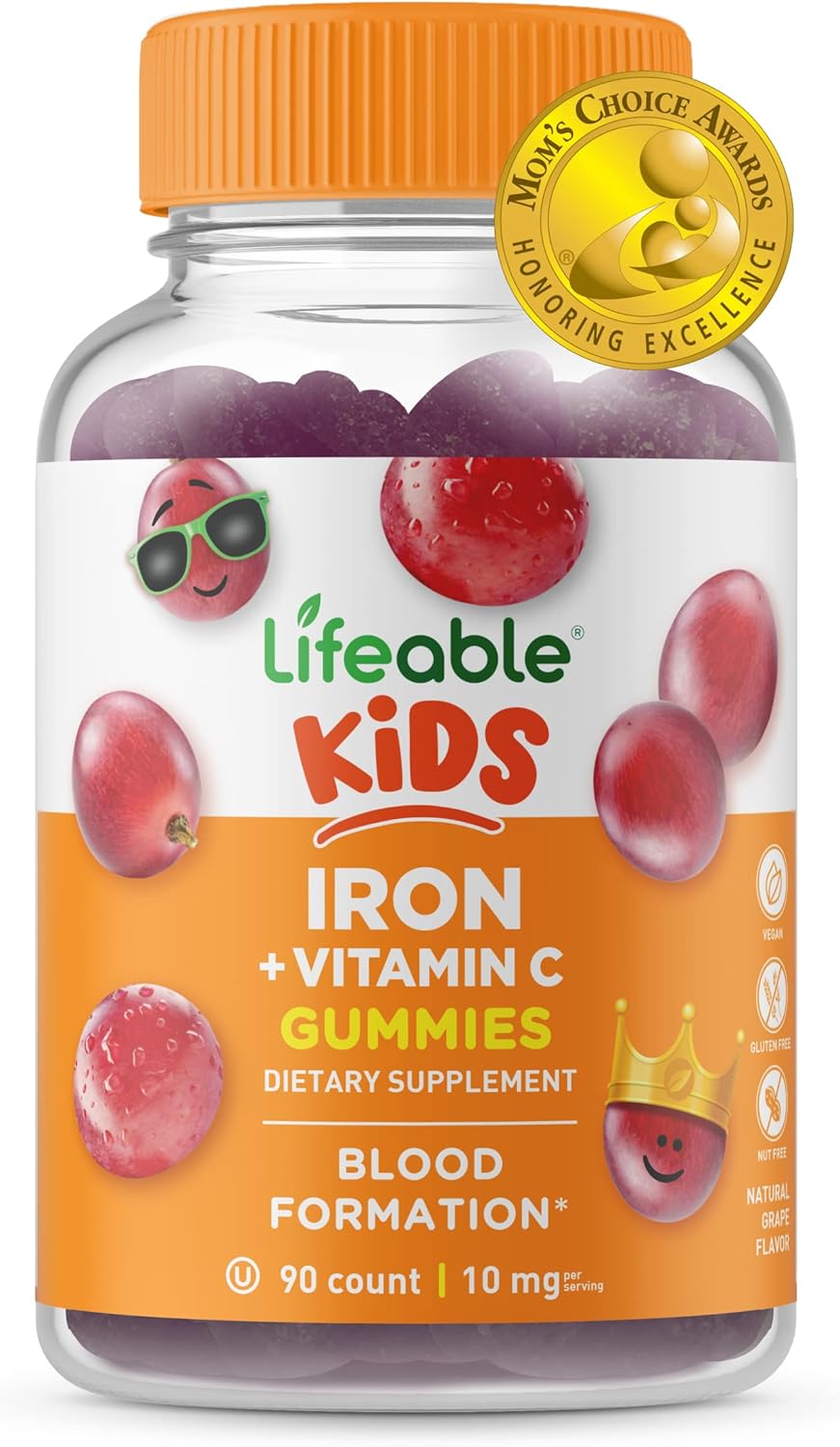 Suplemento Hierro viable para niños con vitamina C 10 mg