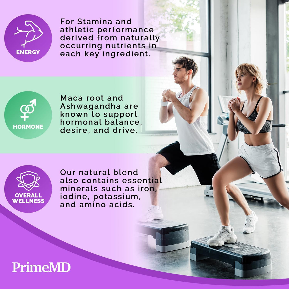 Cápsulas de Maca Orgánica y Ashwagandha - 1710mg - 120 Cápsulas