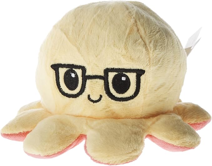 TeeTurtle - Octopus Plushie Reversible con Gafas - 4x4x3
