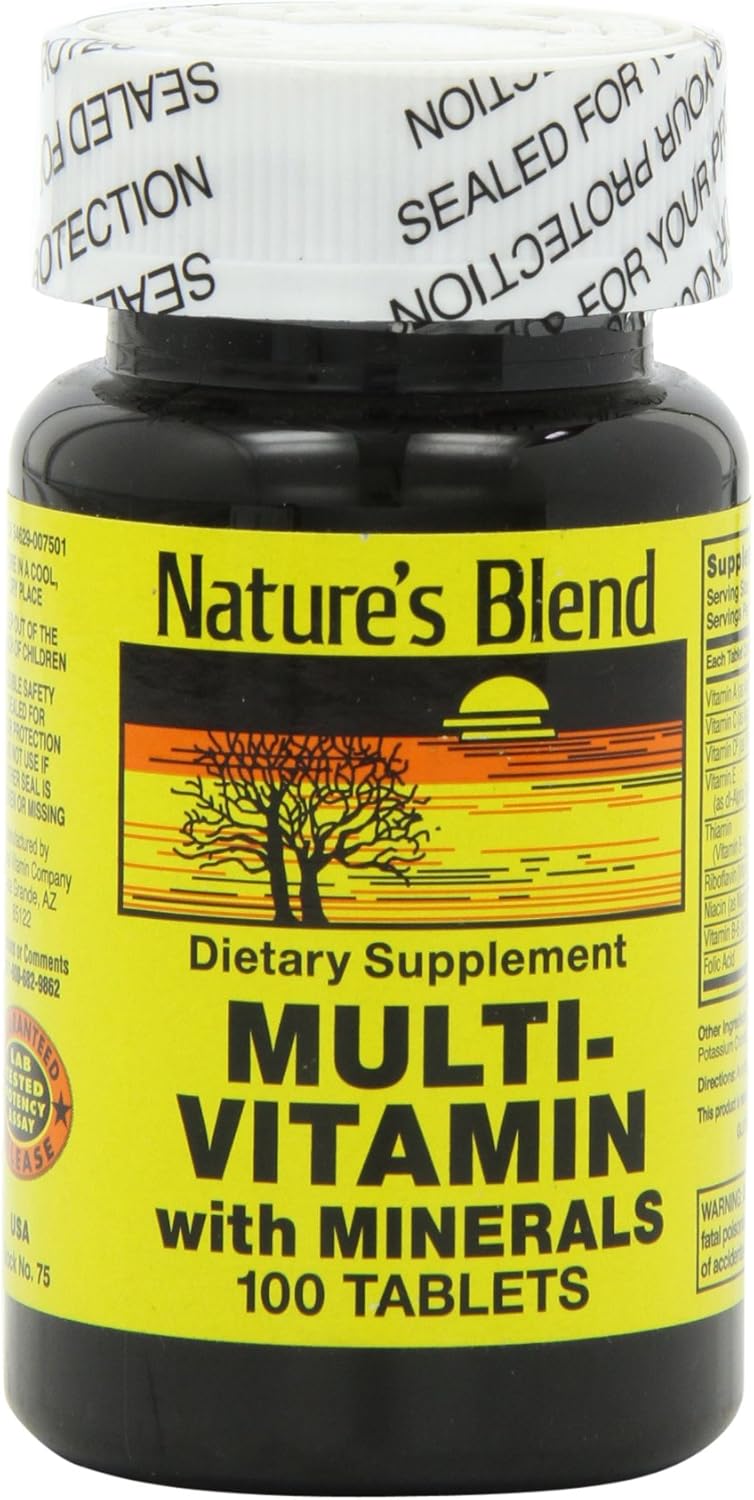 Multivitamínico NAT B de Nature's Blend, 100 tabletas, surtido