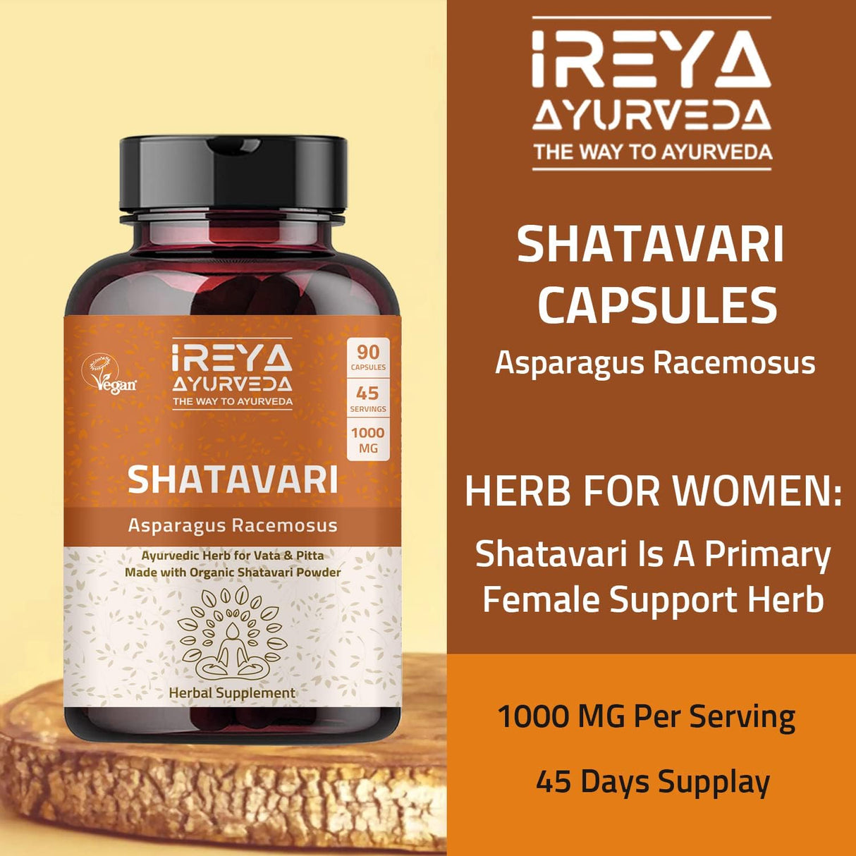 Shatavari Cápsulas (90 capsjules) 1000 mg orgánico Shatavari