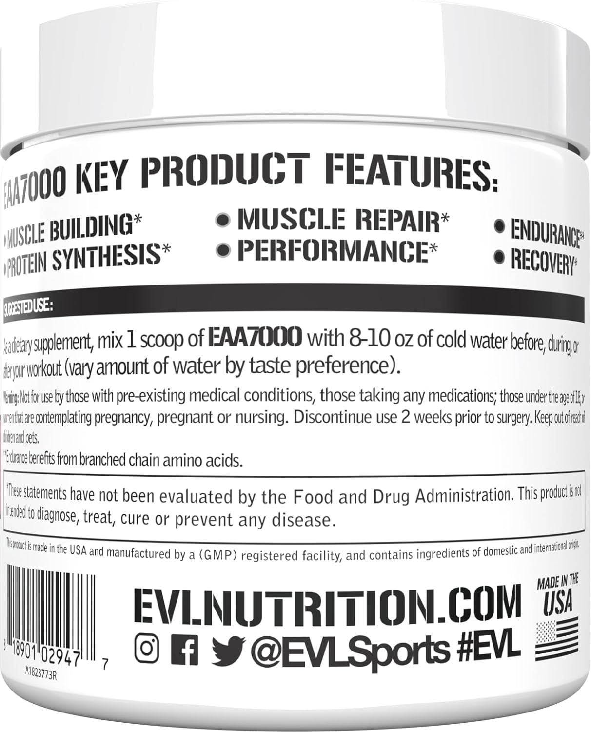 EAA7000 Evlution Nutrition Suplemento de Aminoácidos
