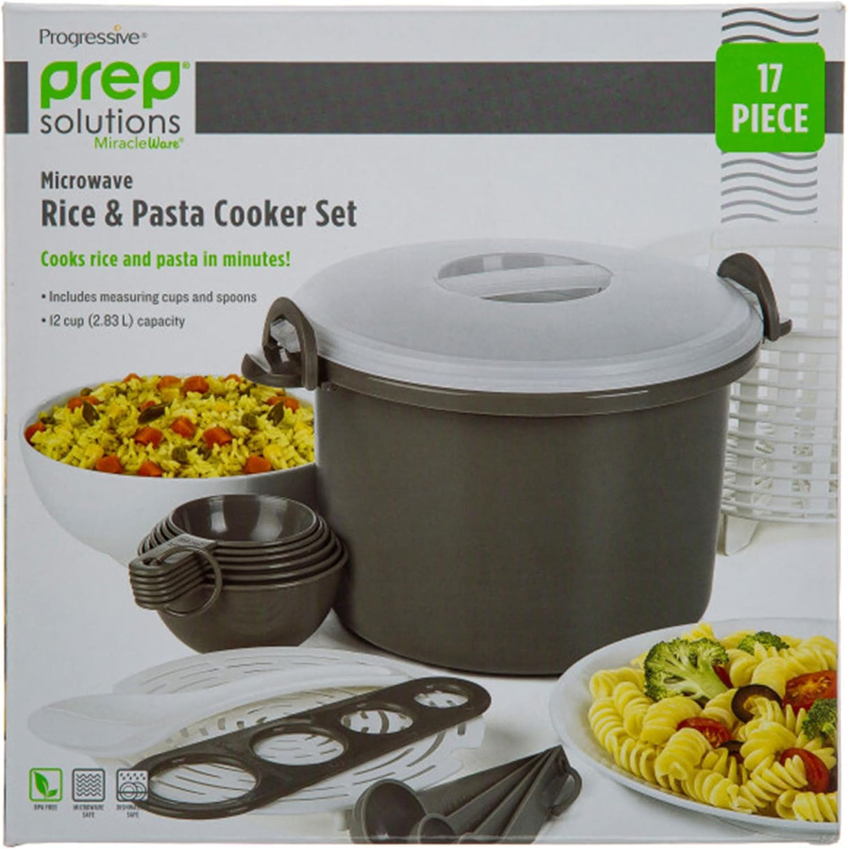 Cocedor de Arroz y Pasta Prep Solutions 17 Piezas 12 Tazas