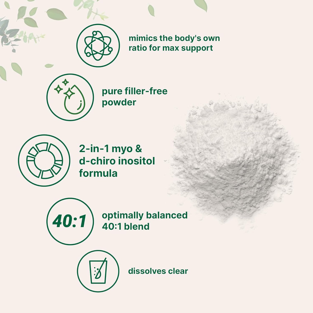 Myo-Inositol & D-Chiro Inositol Powder Micro Ingredientes 1lb