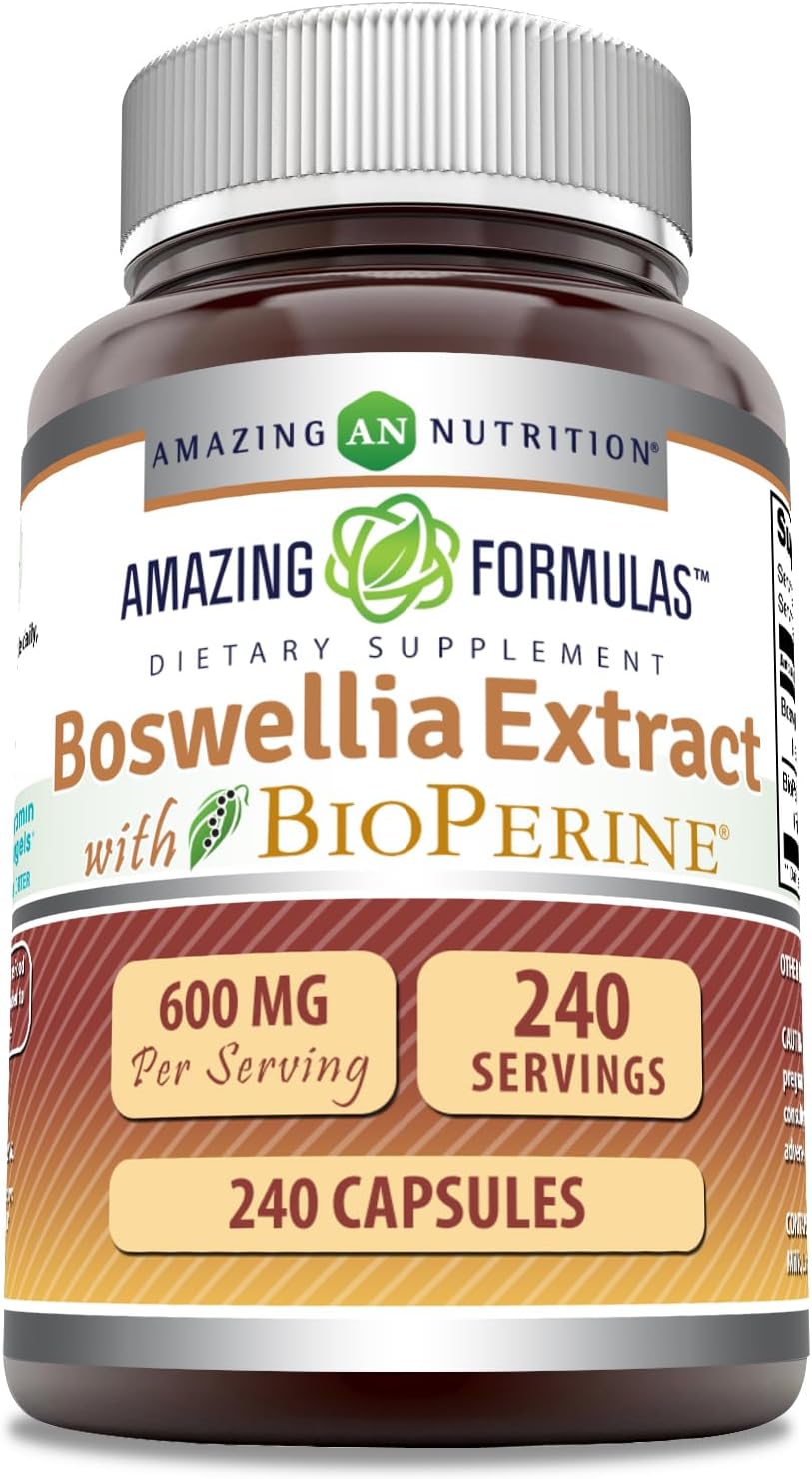 Extracto de Boswellia con Bioperine 600mg | Sin Gluten | USA