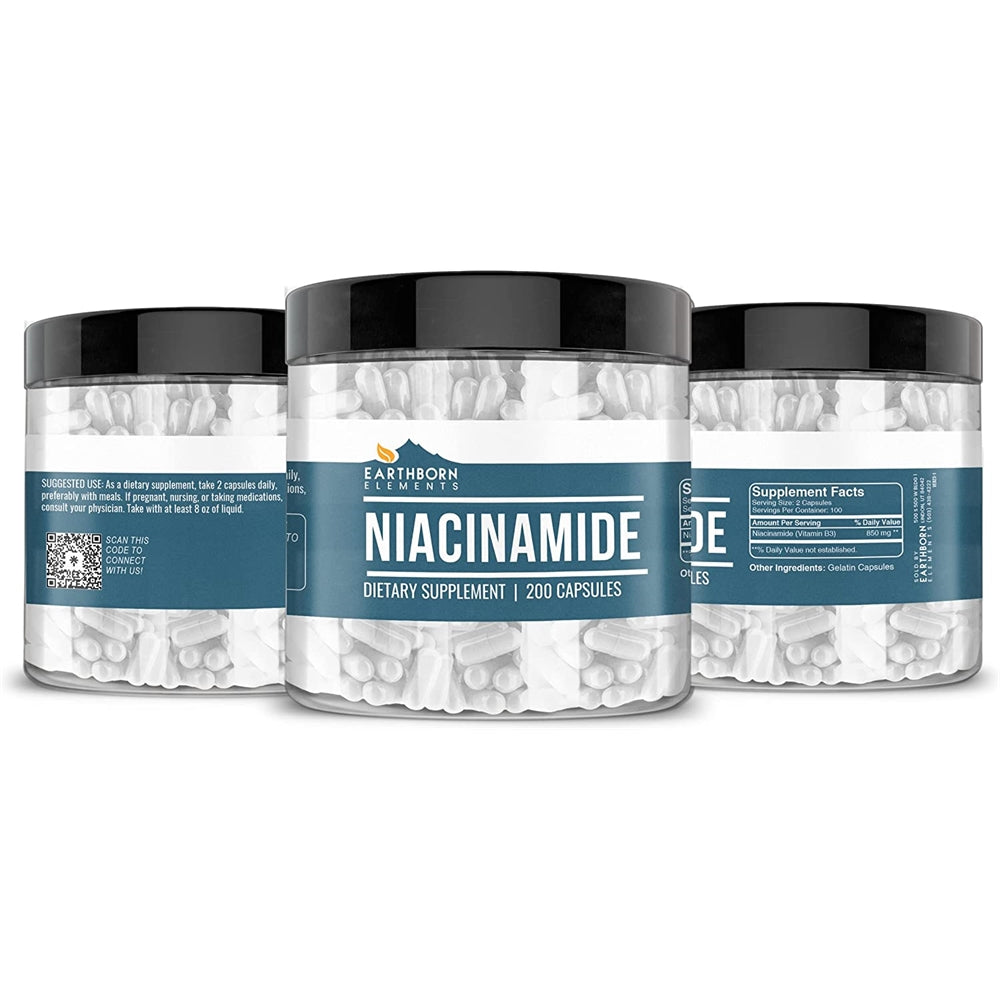 Suplemento Niacinamida vitamina B3 sin rellenos de magnesio