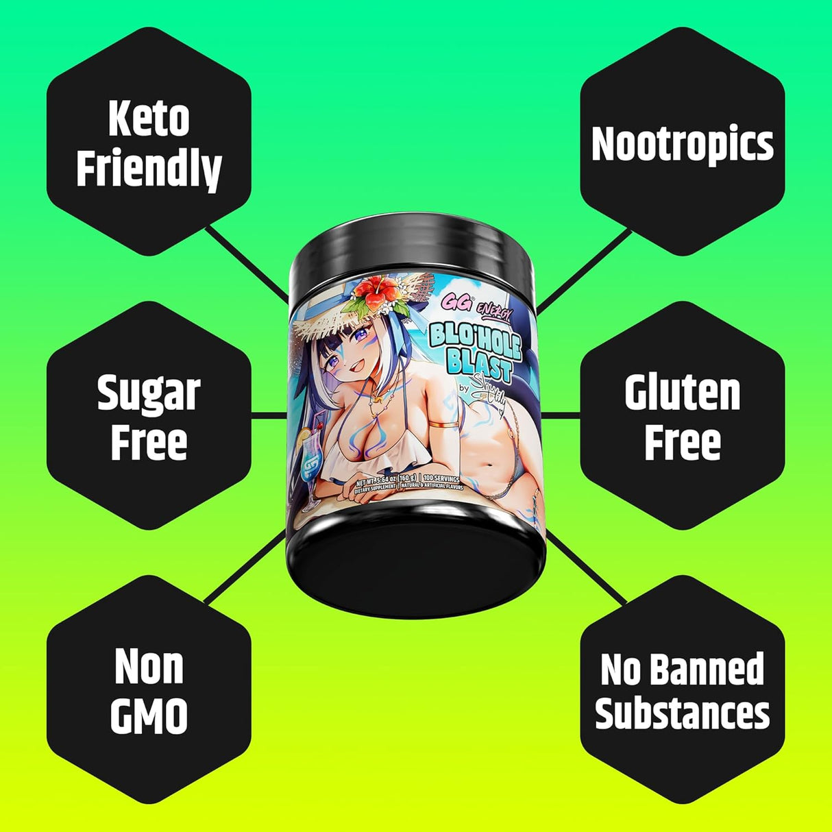 Suplemento 100 porciones Energía y nootrópico