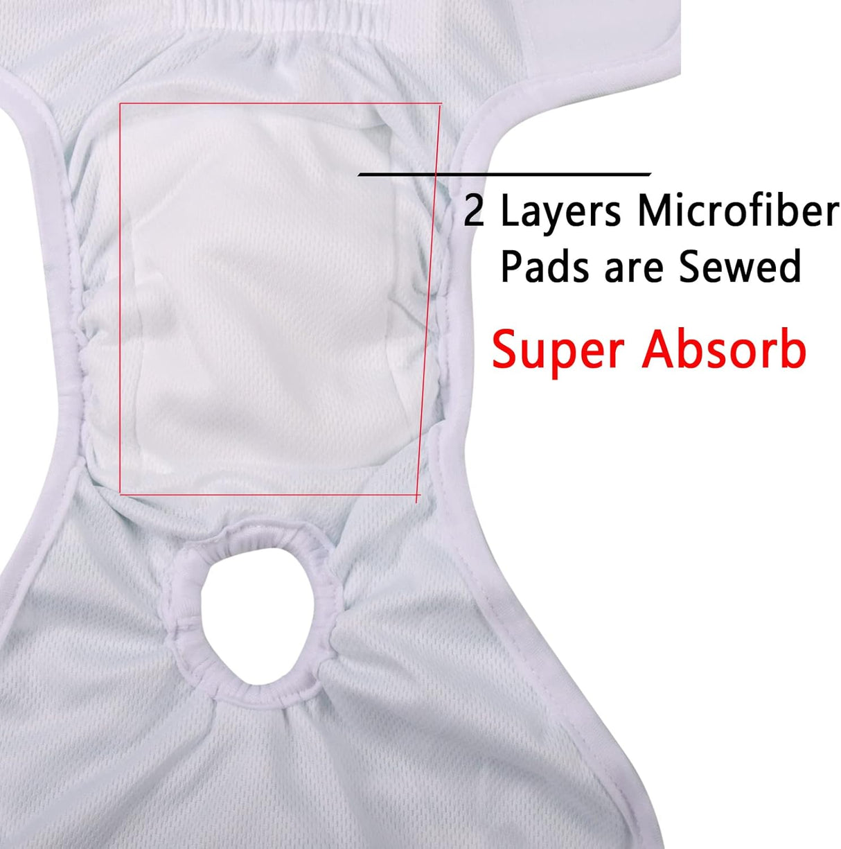 Vecomfy Pañales lavables para perras pequeñas, paquete de 4