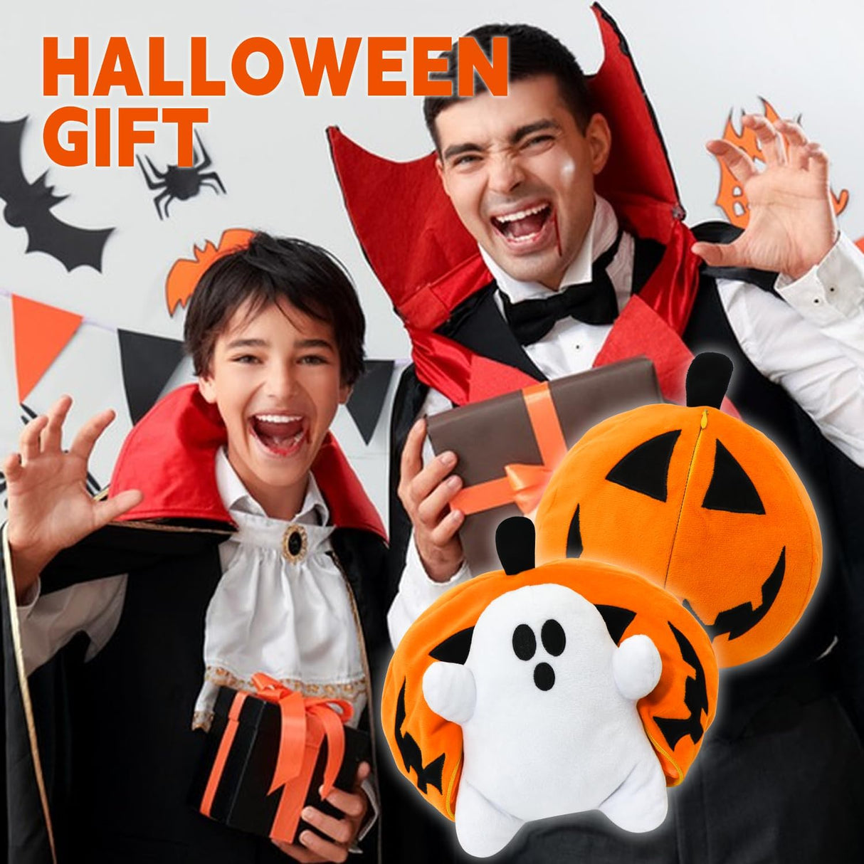 Muñeco de Calabaza Fantasma - Suave y Acogedor - Juguete