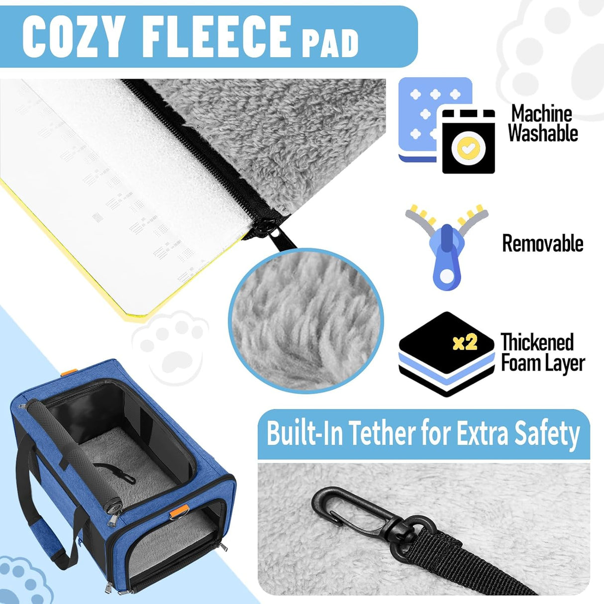 Transportín suave para gatos y perros pequeños, Yorkie, modelo 20lbs