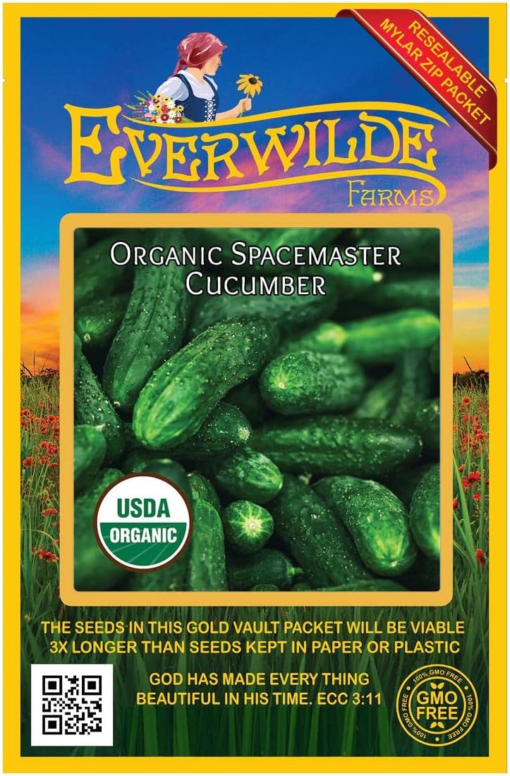 Semillas de pepino orgánico Spacemaster - Everwild Farms