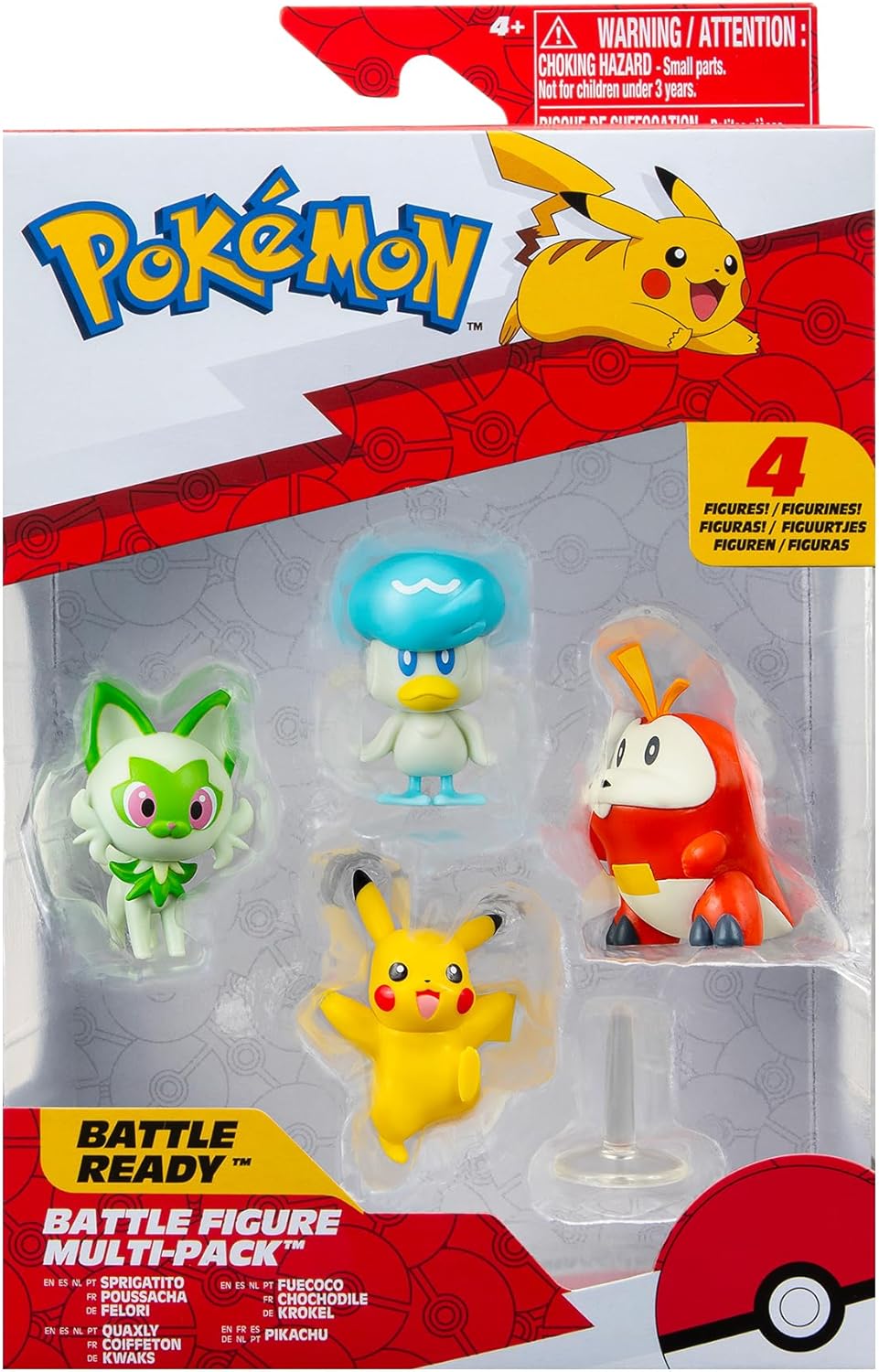 Figuras de Batalla Pokémon Paldea 4 Pack - Pikachu y más