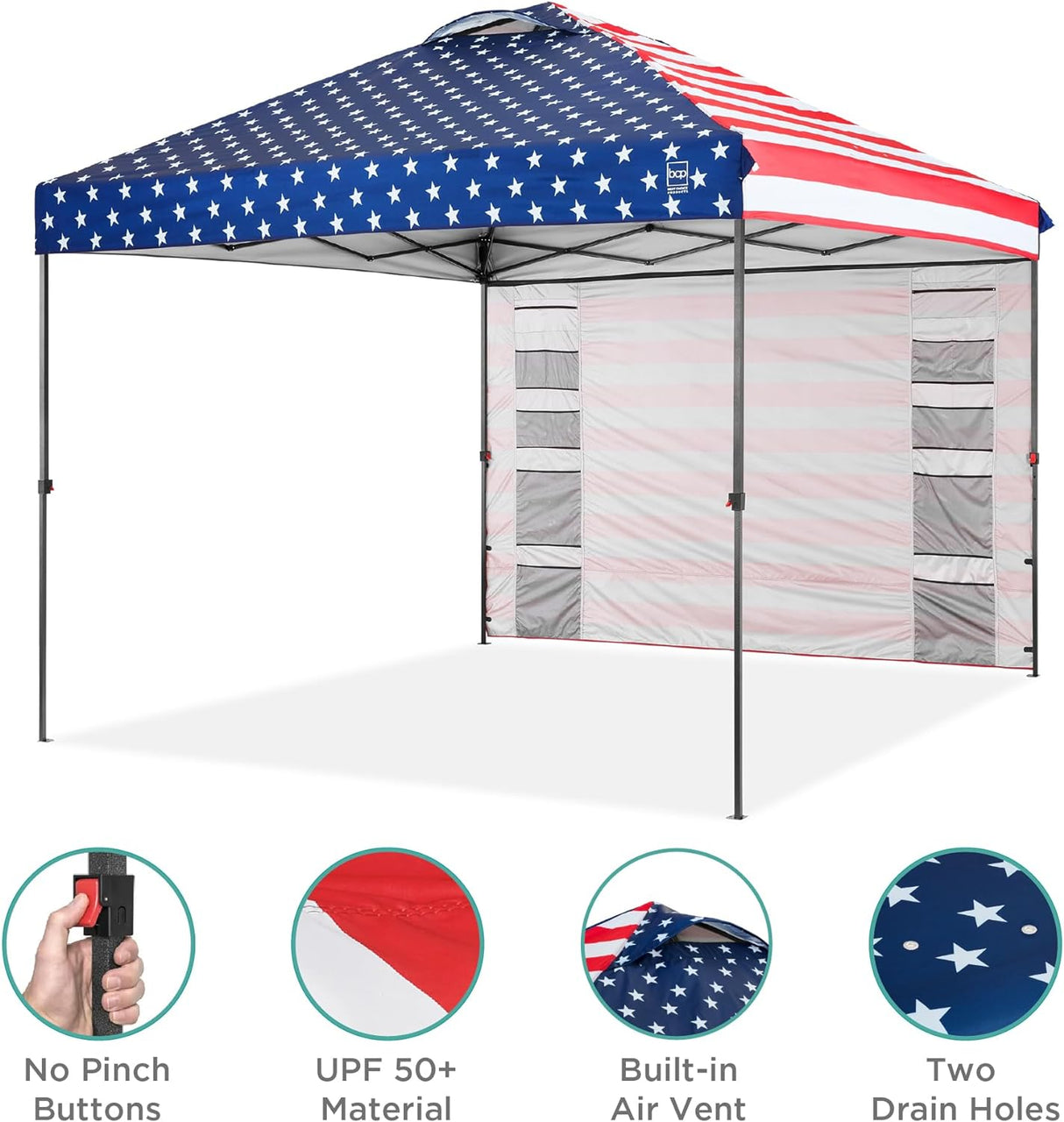 Carpa Plegable 10x10ft con Paredes Americanas y Bolsas