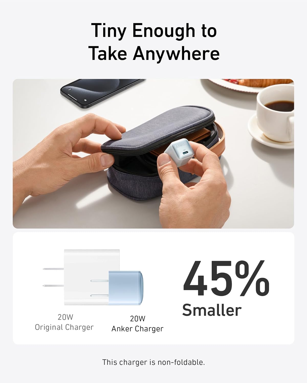 Bloque de cargador USB C de 20 W