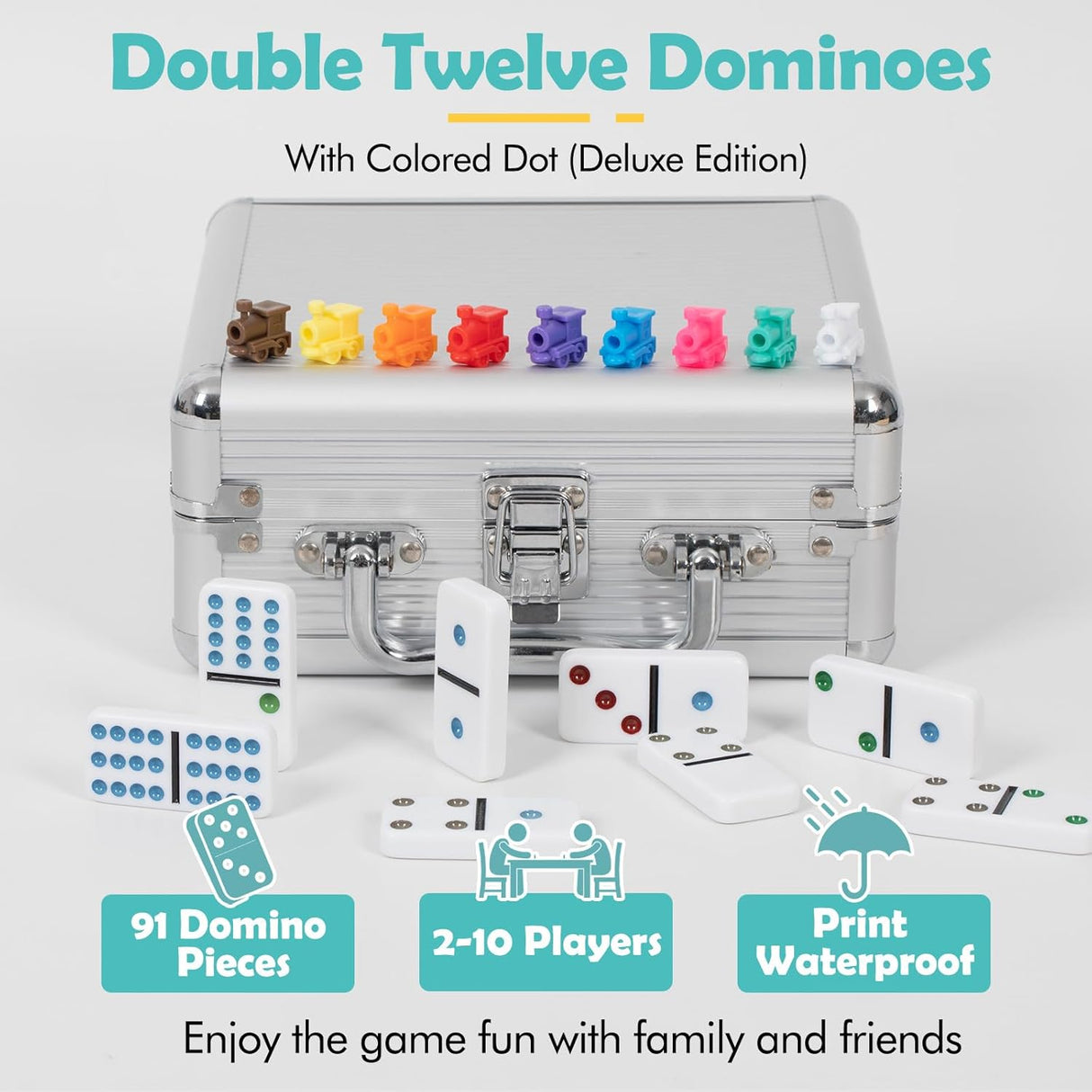 Juego de Dominó Mexicano DAILYLIFE, Doble 12, 91 Fichas