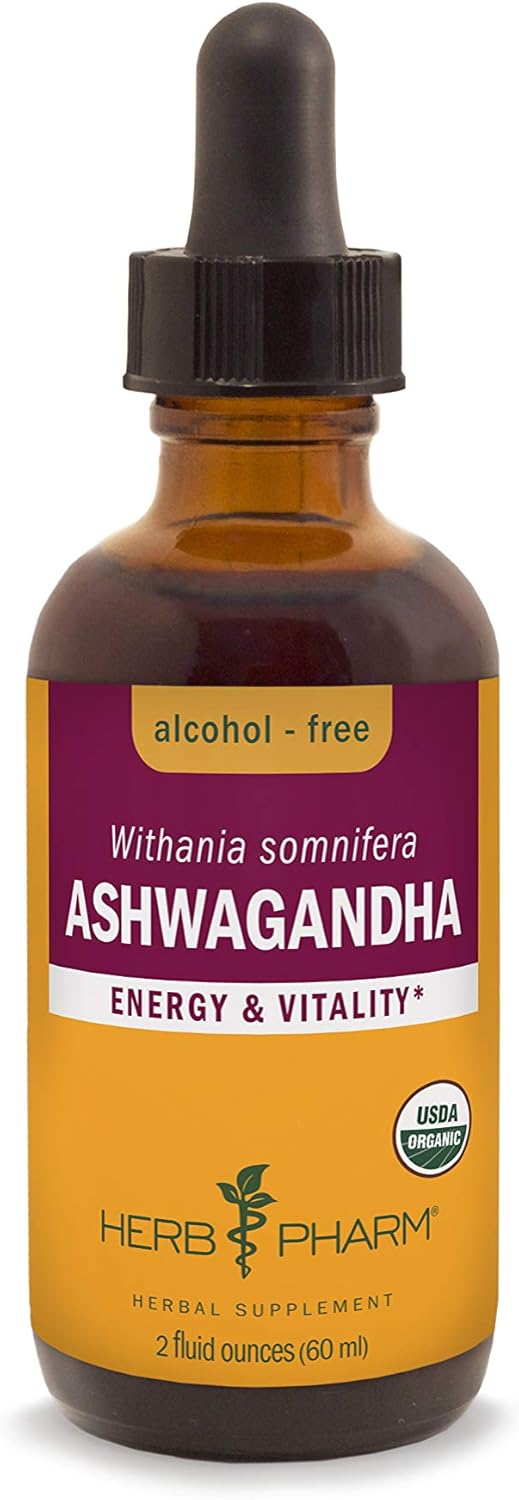 Gotas de Extracto de Ashwagandha Herb Pharm, Orgánico, 2 Oz