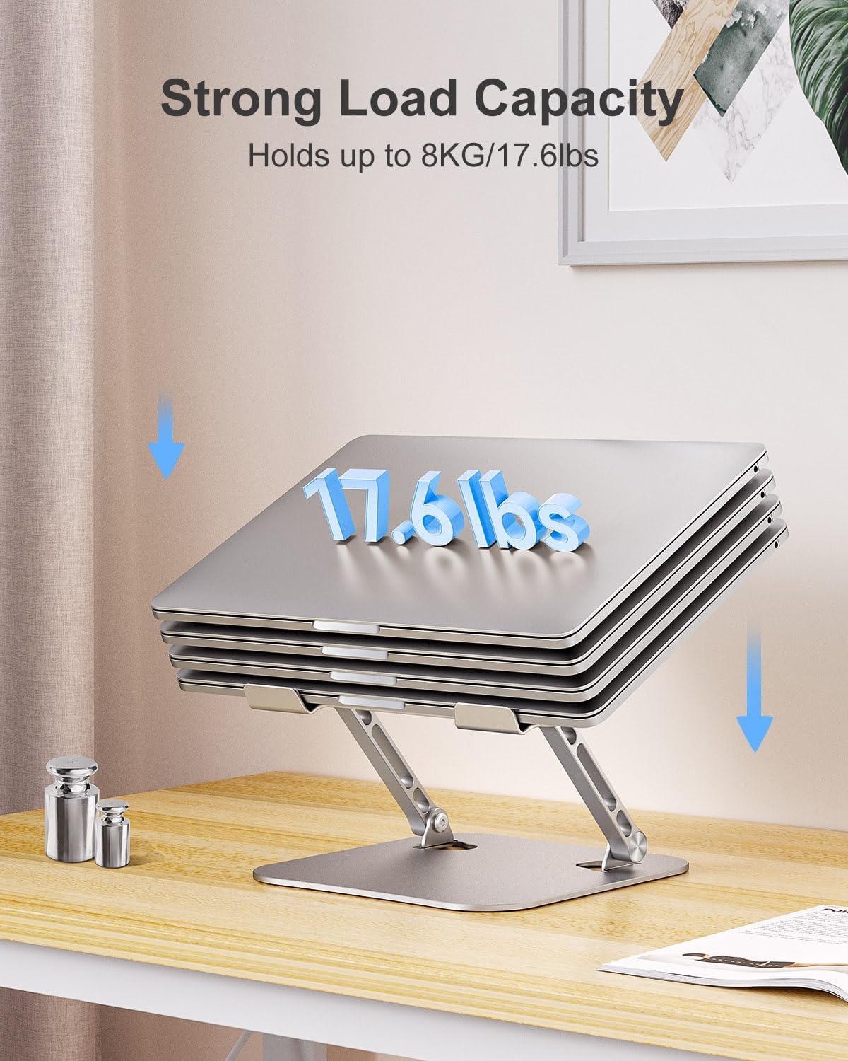 Soporte ergonómico de aluminio para computadora 03 JUANWE