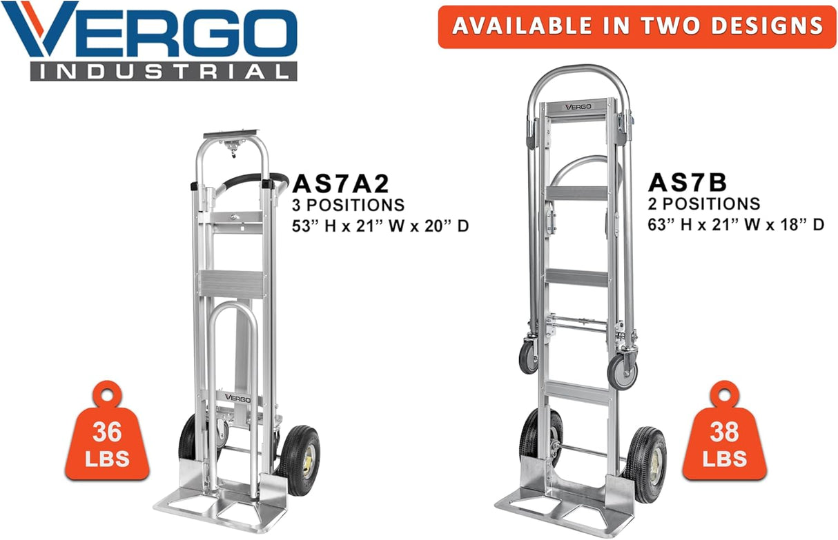 Carretilla Convertible Vergo Industrial 3 en 1 AS7A2 750 lb