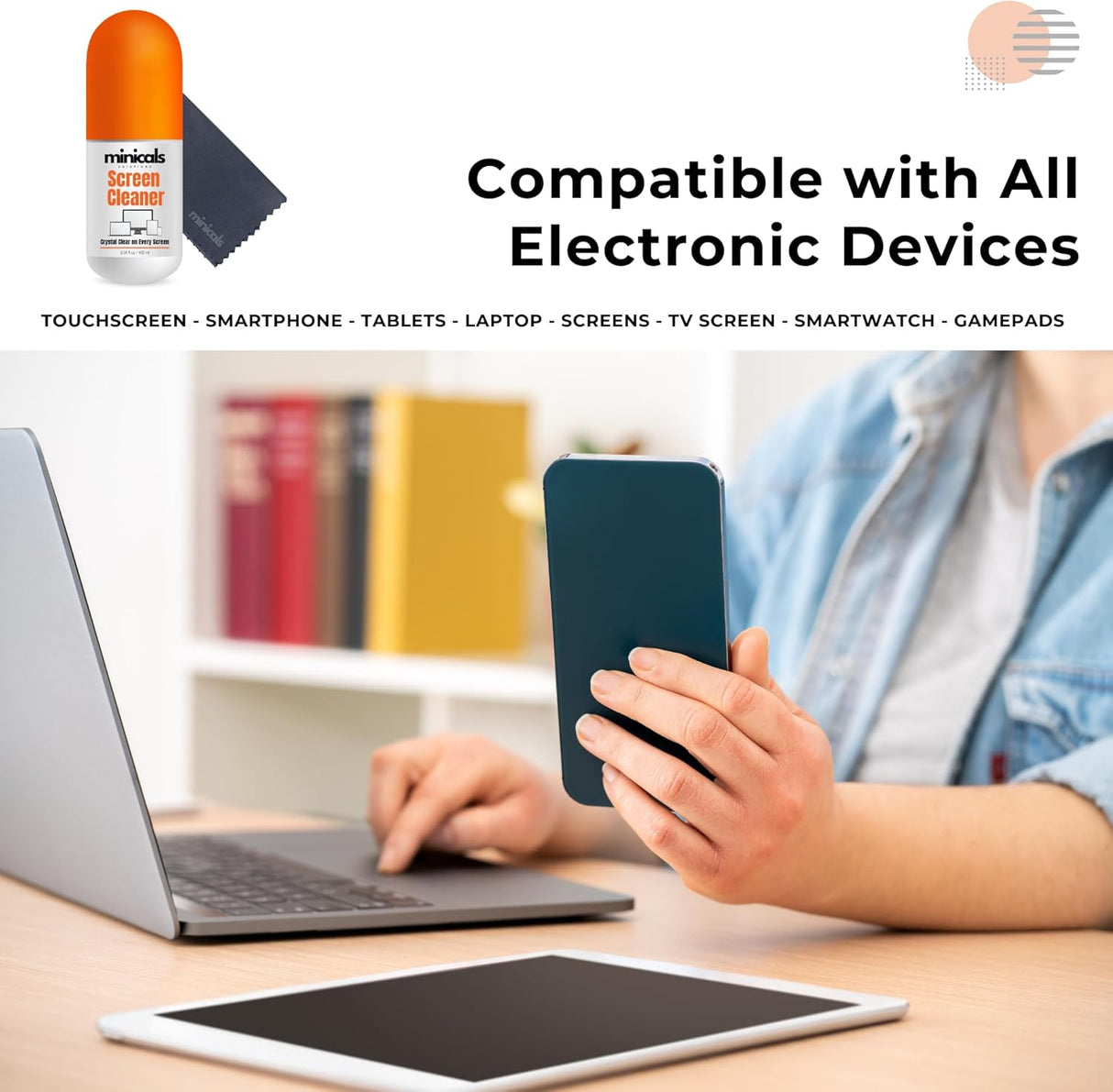 Limpiador de Pantallas S-Pro, Spray y Paño Microfibra, 3.38 oz