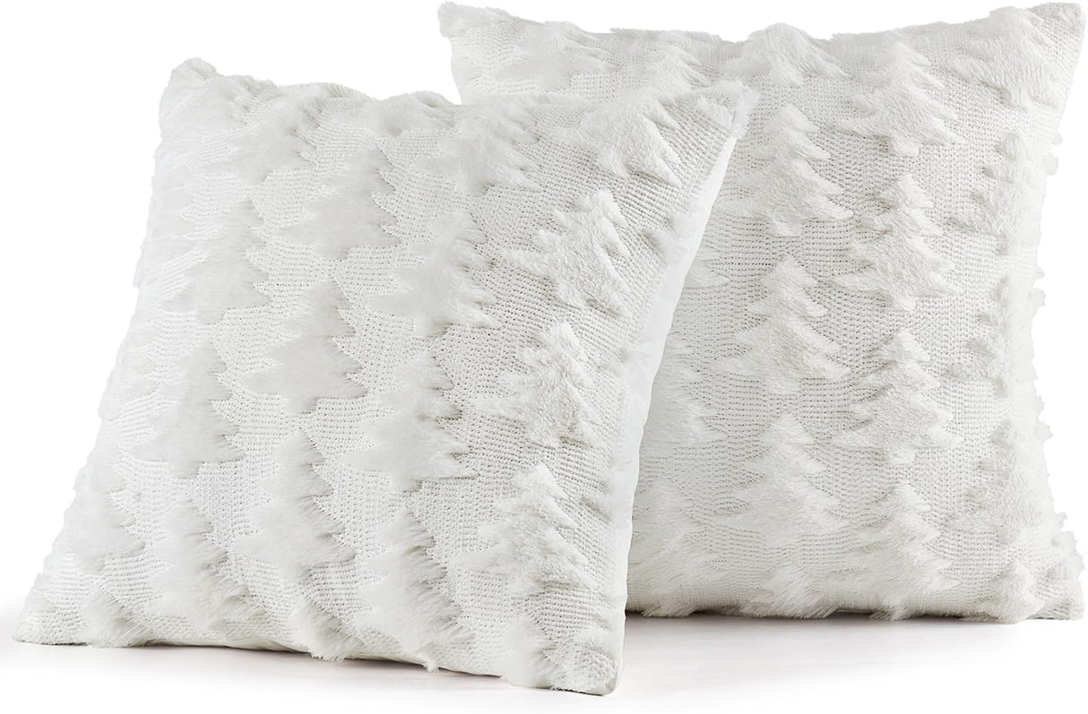Funda de Cojín MIULEE 18x18 Inch Suave Peluche Set de 2