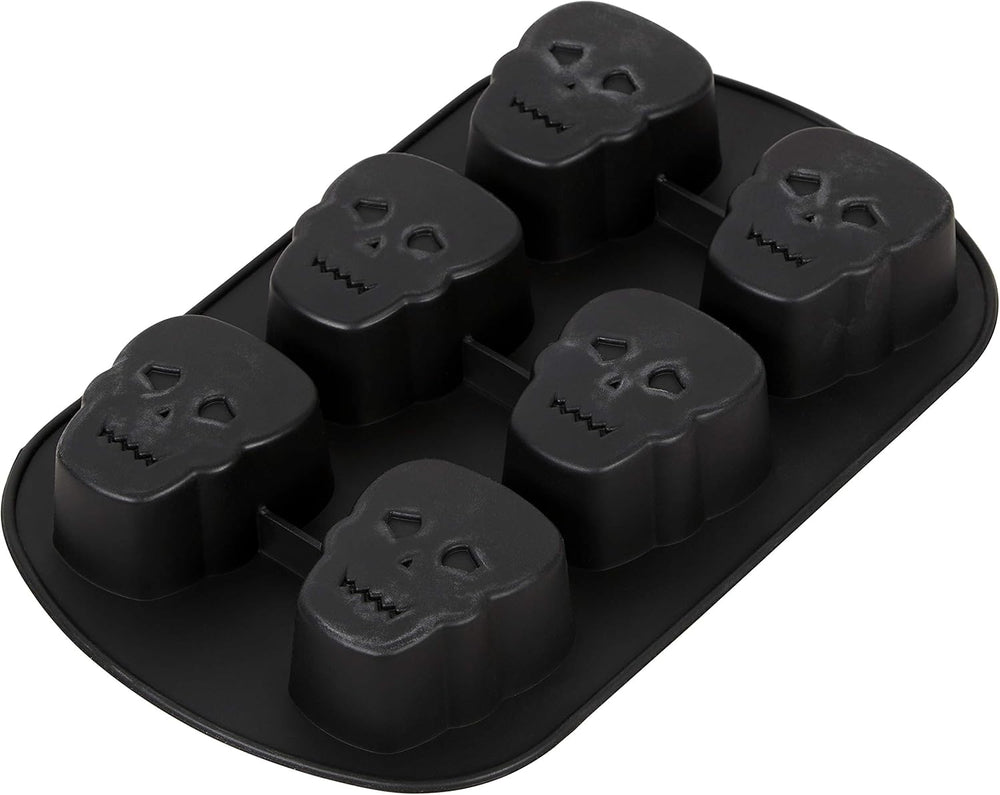 Molde de silicona para calaveras, Wilton, 6 cavidades, no se pega
