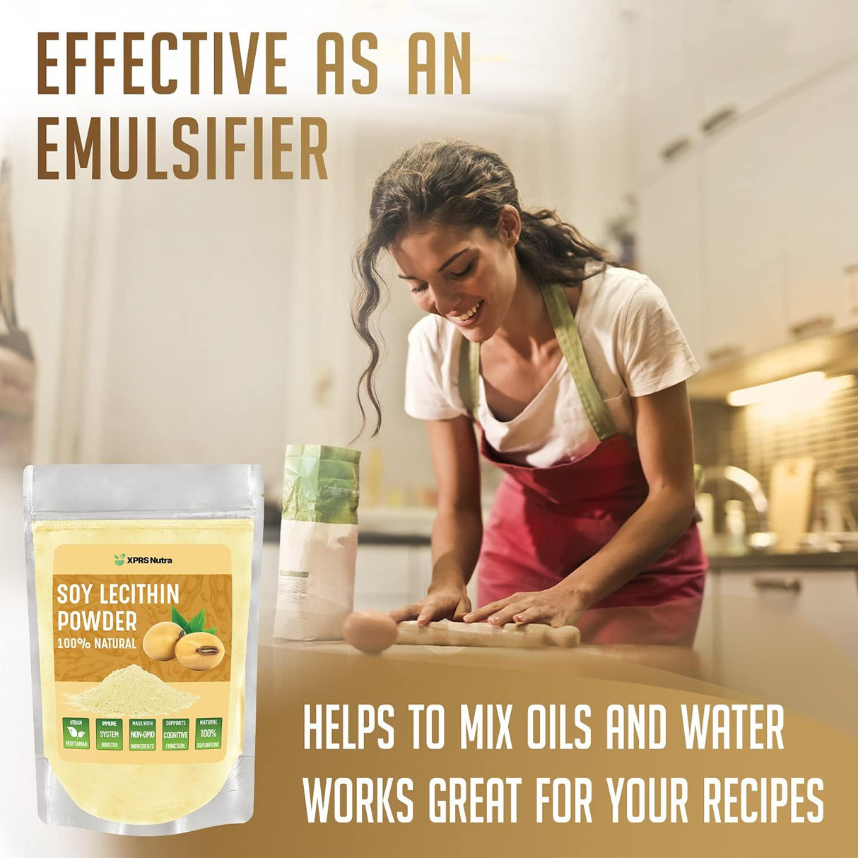 Suplemento Lecitina de soja en polvo Adecuado para cocinar