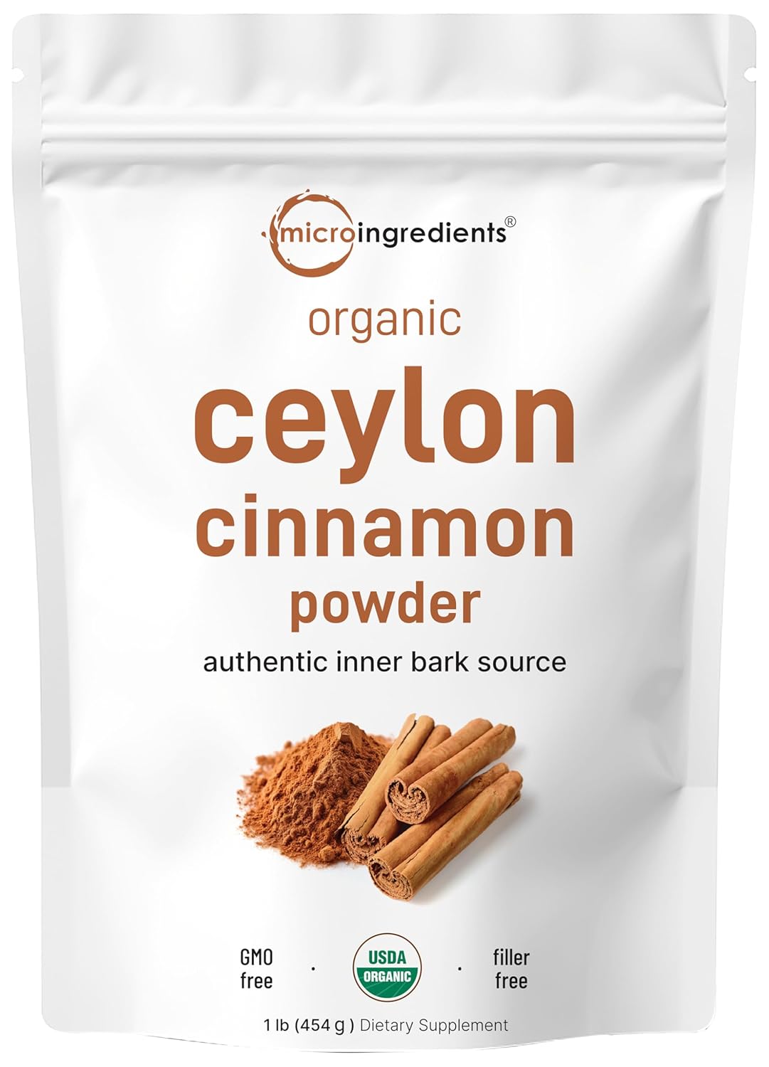 Canela Ceylon Orgánica 1lb | Sin Aditivos, No GMO, Sri Lanka