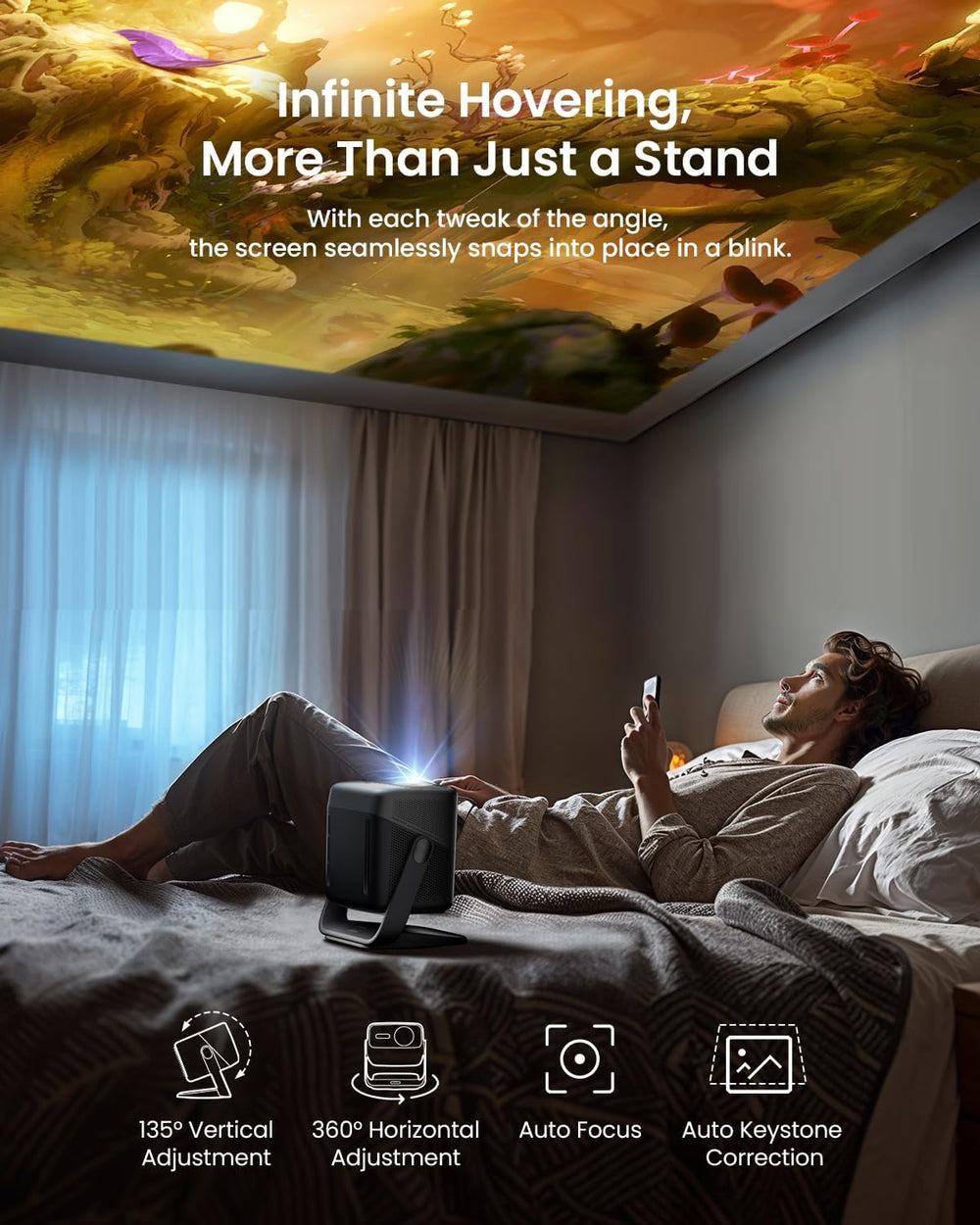 Proyector Ultra 4K JMGO N1S, 3000 lúmenes, HDR10, portátil