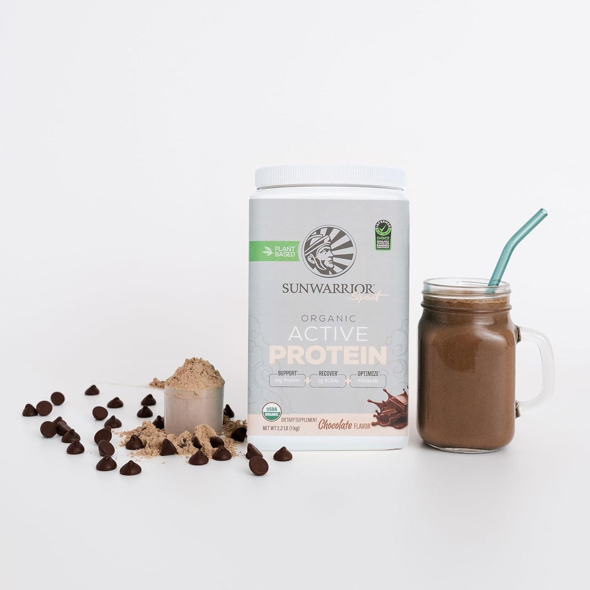 Proteína Vegana Sunwarrior 30g, Orgánica, Sin Azúcar, 20 porciones