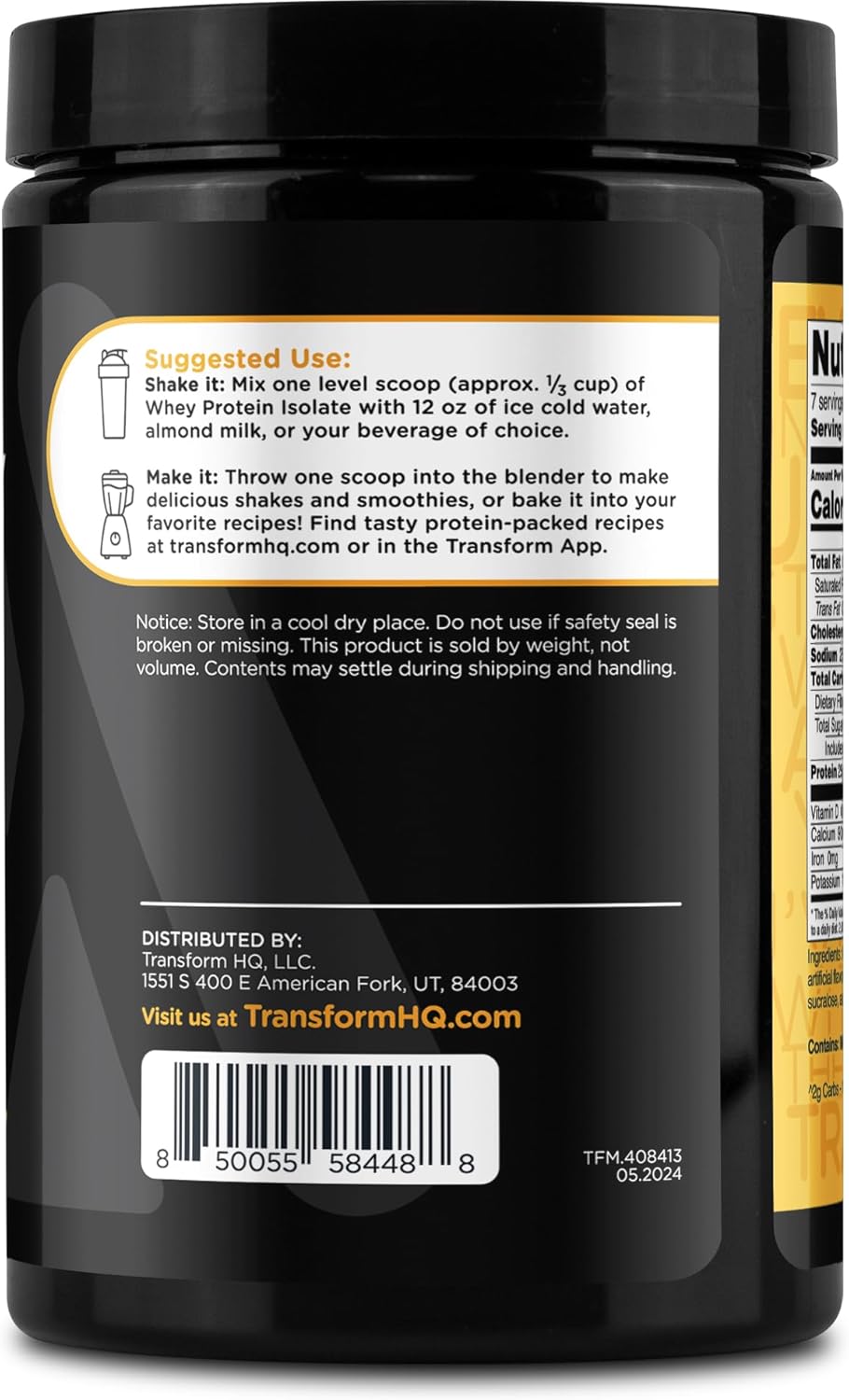 TransformHQ Proteína de Suero WPI Vainilla Creme Brulee 7 porciones