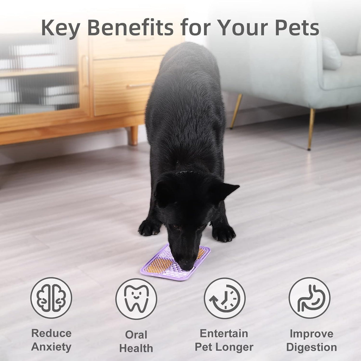 2 comederos grandes para lamer perros para aliviar ansiedad