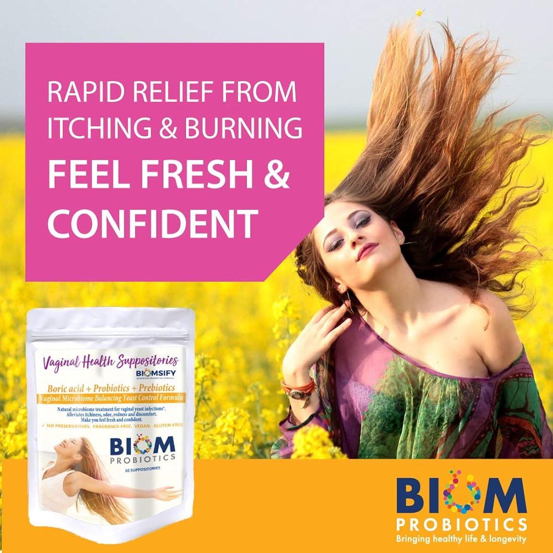 Suplementos Alimenticios Vegano para la microflora vaginal