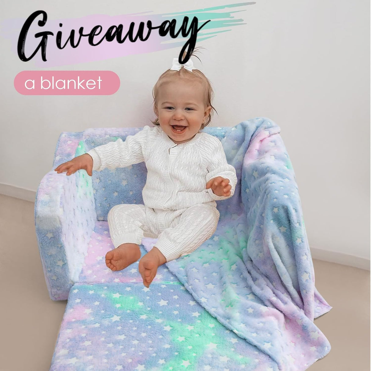 Silla de felpa suave que brilla en la oscuridad para bebés