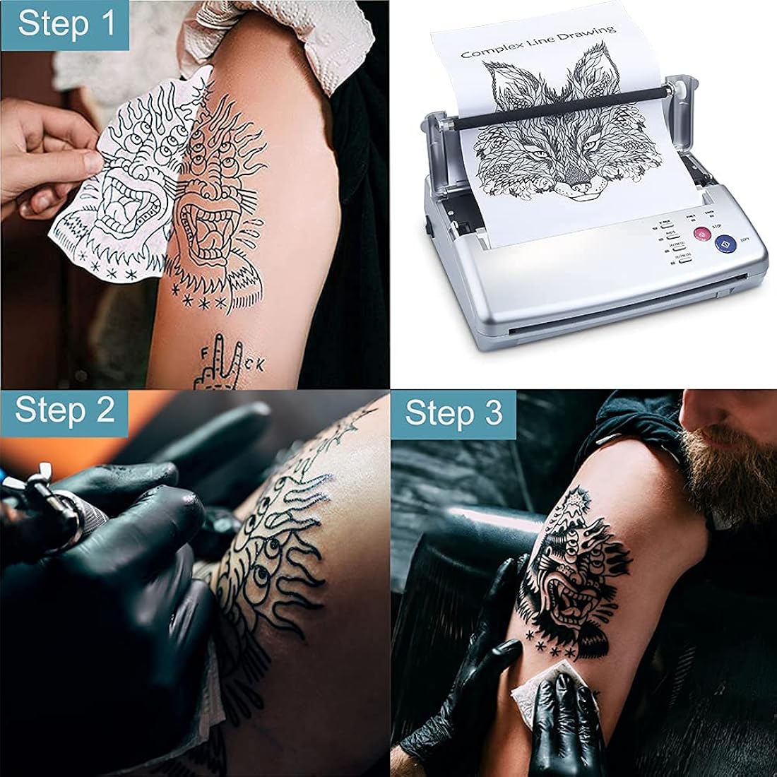 Sacnahe Máquina de plantillas de transferencia de tatuajes