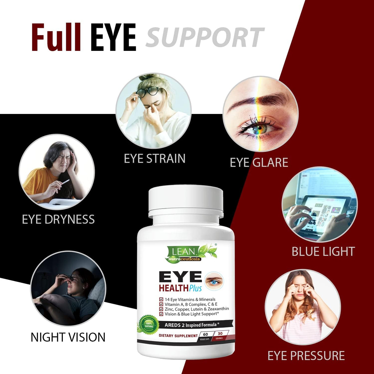 Suplemento Areds 2 Eye Health Plus con cobre vitamina A B C