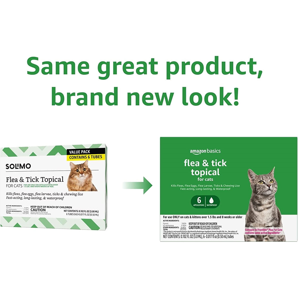 Tratamiento de pulgas y garrapatas para gatos 6 unidades